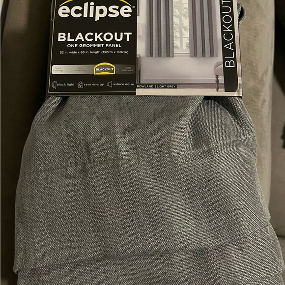 New Eclipse Blackout Window Curtain Light Grey - Picture 2 of 5